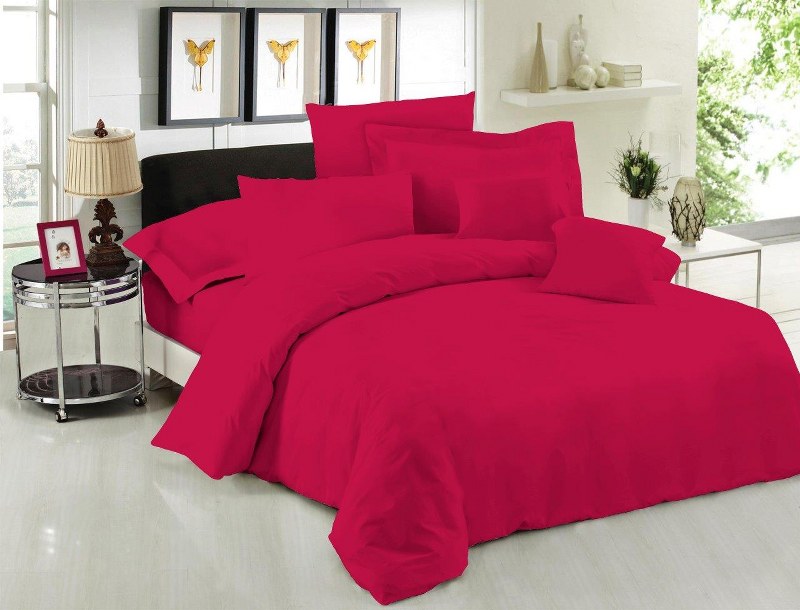 Σεντόνι Μεμονωμένο Polycotton Μονόχρωμο Μονό 170x270εκ. Le Blanc Cherry (Τύπος κατωσέντονου: Χωρίς Λάστιχο, Ύφασμα: 50%Cotton-50%Polyester, Χρώμα: Κερασί, Μέγεθος: Μονά) - Le Blanc - 7009118-7